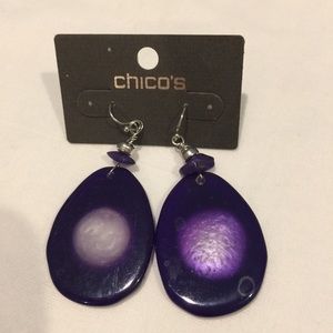FINAL SALE! Purple dangle earrings.