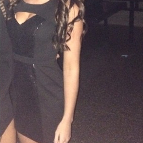 BCBG black dress with sequins down the middle! - Picture 4 of 4