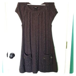 Dark grey sweater dress