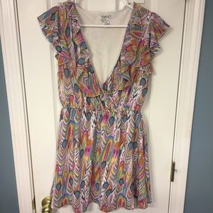 Printed Ruffle Dress