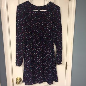 Printed Long-Sleeve Dress
