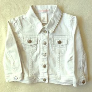 😎Janie & Jack Girls White Jean Jacket
