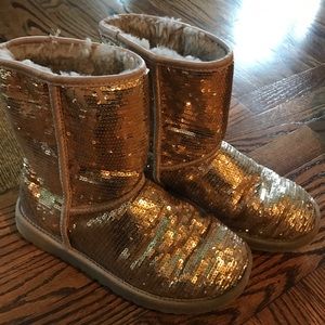 Gold sequin Uggs