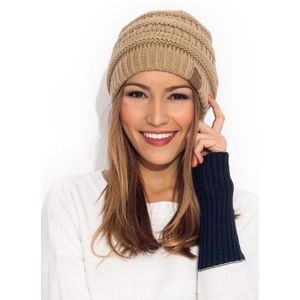 🔸NEW - C.C Beanie in Tan