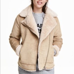 H&M Faux Fur-lined Biker Jacket.