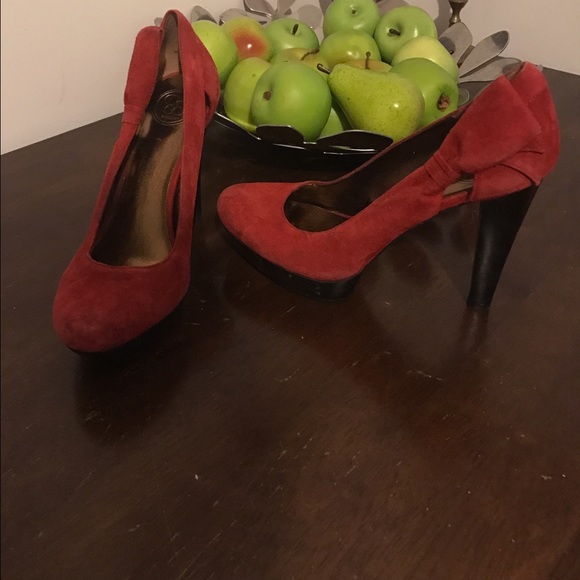 Jessica Simpson Red Suede Heels