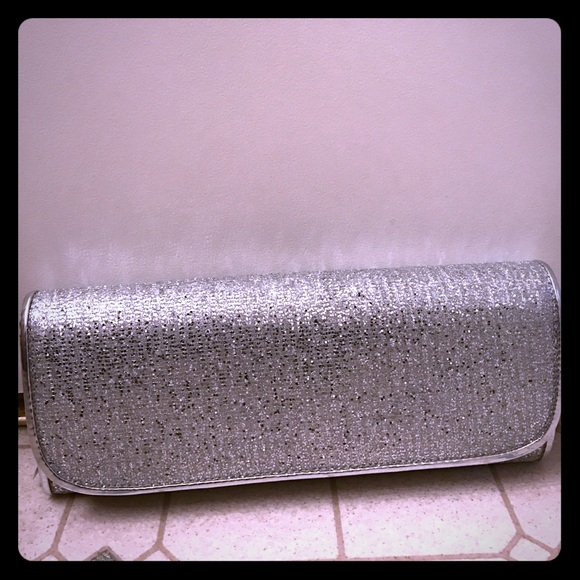Silver glam purse
