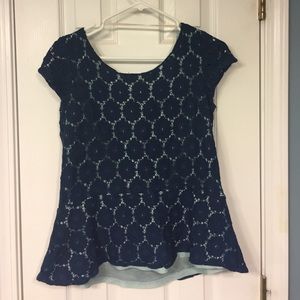 Lace Peplum Top