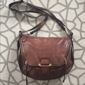 Kooba brown leather Leroy handbag