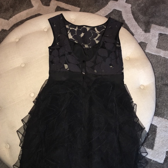 BCBG black mesh floral and frilly dress! - Picture 3 of 4