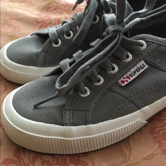 Superga gray shoes