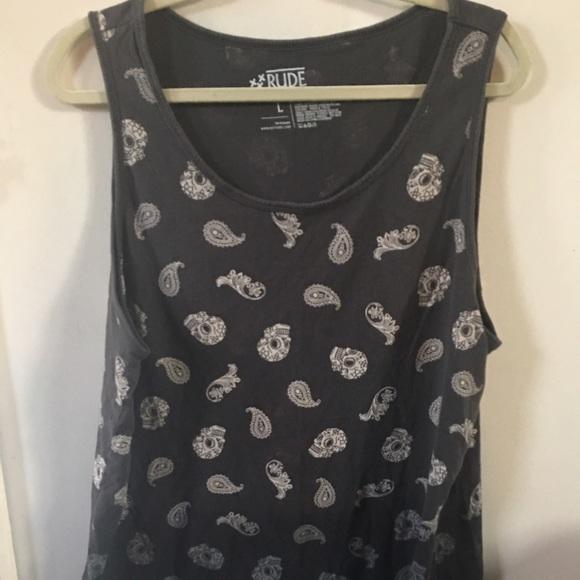 Men's Paisley Skull Tank