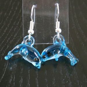 ⚡SALE⚡🐬Dolphin shaped glass earrings from Mexico