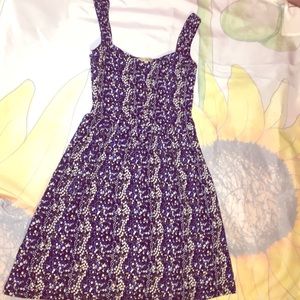 Blue floral spring dress