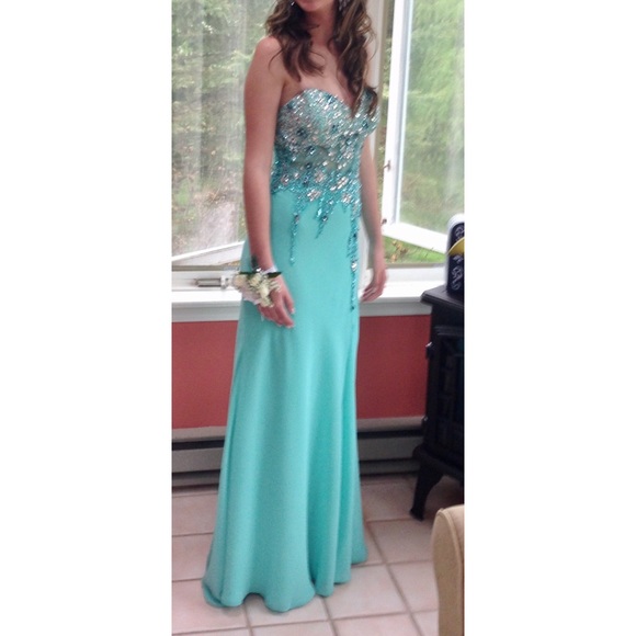 Mint Green Long Prom Dress