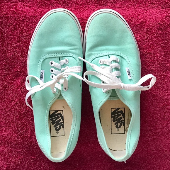 Mint Green Vans Authentic shoes 💚