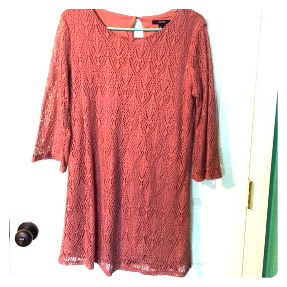 Dusty rose tunic top or short dress NWOT