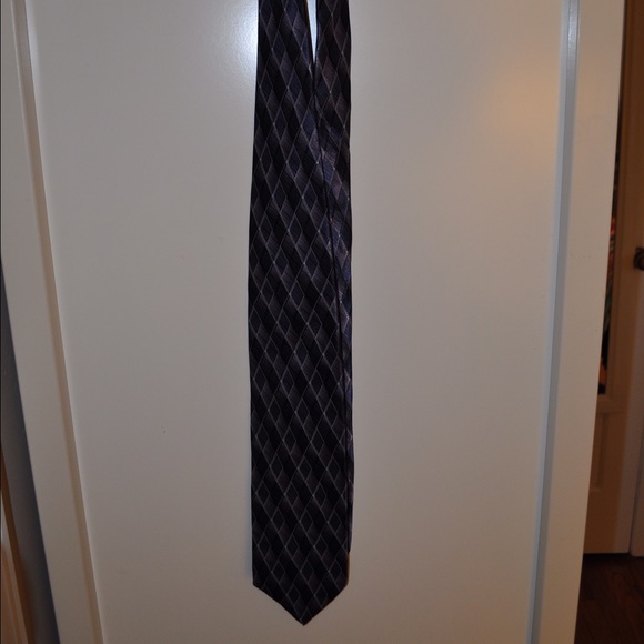 Purple Silk Diamond Pattern Davanti Collection Tie