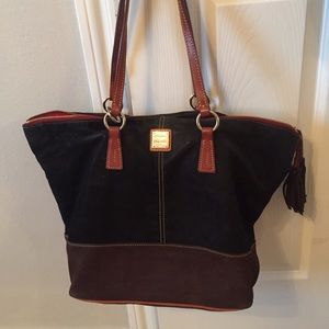Dooney & Bourke Nubuck Leather Two-Tone Tobi Tote