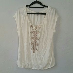Old Navy Embroidered Peasant Top