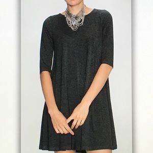 Gray bamboo leggings dress