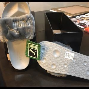 FENTY Fur Slides • NEW • 7.5