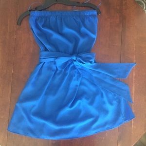 Royal Blue Strapless Dress