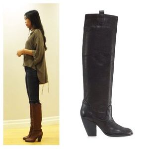 Vince Camuto Braden Black Leather Boots Sz 7.5!