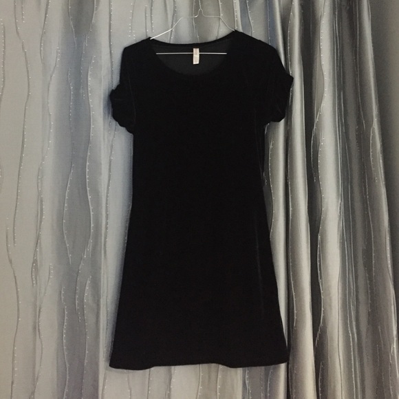 Velvety black dress