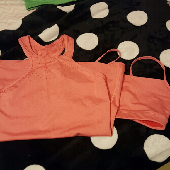 Nike running top with bra