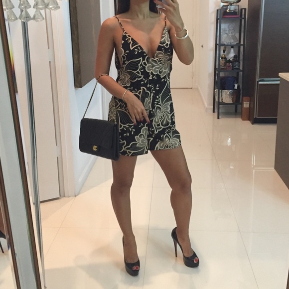 Deep V Front And Low Back Romper Size S - image 1