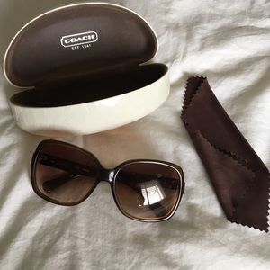 New Coach sunglasses w case and cleaning cloth