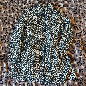 Leopard Print Trenchcoat