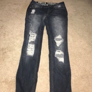 Skinny ripped jeans