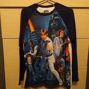 Star Wars Full Art Long Sleeve Shirt Men's Large