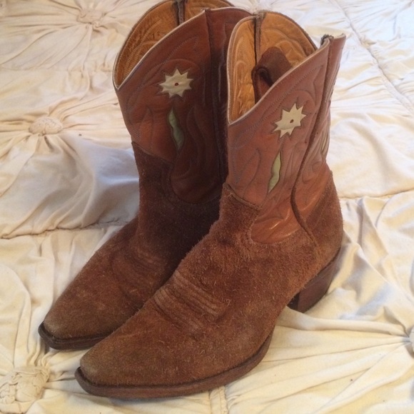 Vintage suede cowboy boots!!