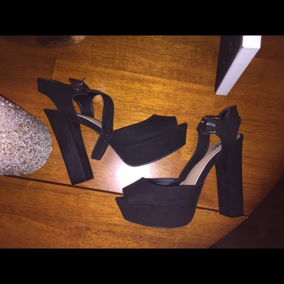 Black Velvet Heels
