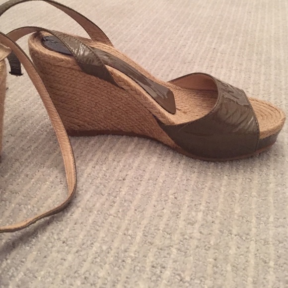 Leather wrap around wedges - Picture 2 of 2