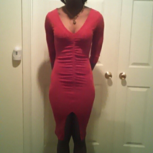 Deep V neck party dress - Picture 1 of 4