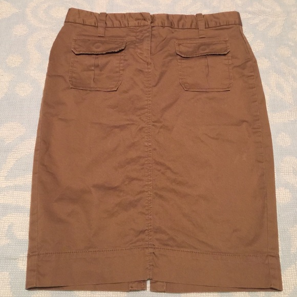Brown pencil skirt