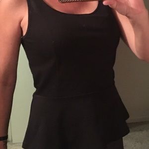Ann Taylor peplum stretchy tank