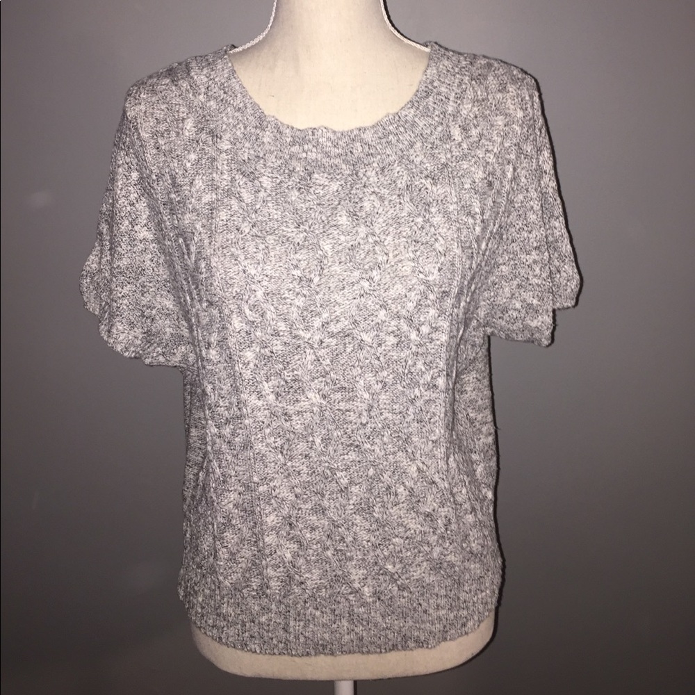 Nine West Cable Knit Neck Sweater