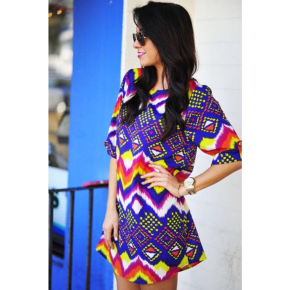 Everly Abstract Print Tunic