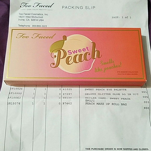 TooFaced Sweet Peach Palette