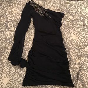 Cute off shoulder size small glam dress