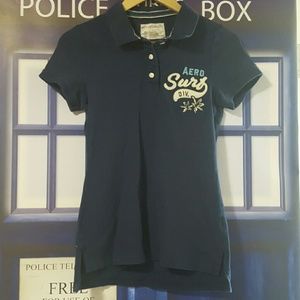 Blue Aeropostale Polo Shirt (M)