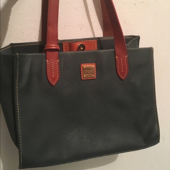 Dooney & Bourke Small Green Leather Shopper Tote