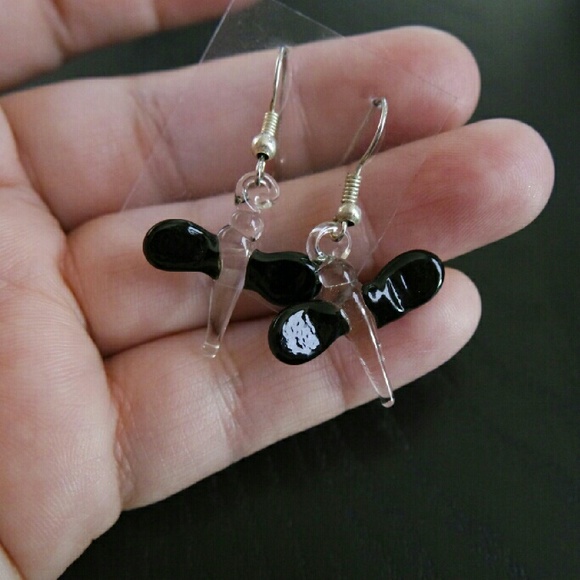 ⚡SALE⚡Dragonfly shaped glass earrings from Mexico - Picture 4 of 4