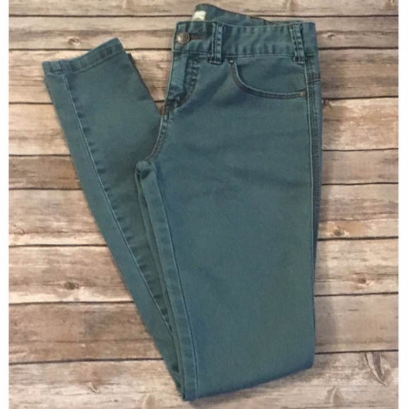 Free People Green Skinny Jeans - Picture 3 of 6
