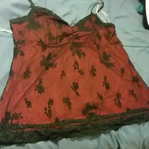 Lingerie red with black